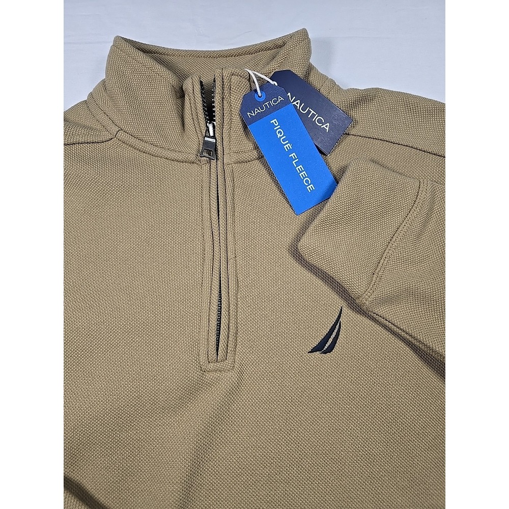 NWT Nautica 1/4 Zip Fleece Sweater M Old Money Golf Men's